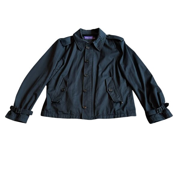 Ralph Lauren Purple Label Jackets & Blazers - Ralph Lauren Purple Label Zip Button Trench Coat Jacket Waist Length Size XXL 2X